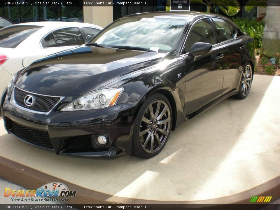 2009 Lexus IS F Obsidian Black / Black Photo #2