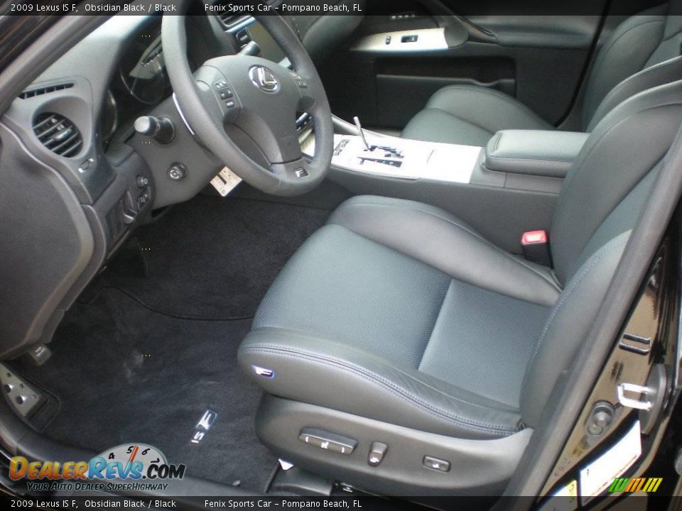 2009 Lexus IS F Obsidian Black / Black Photo #9