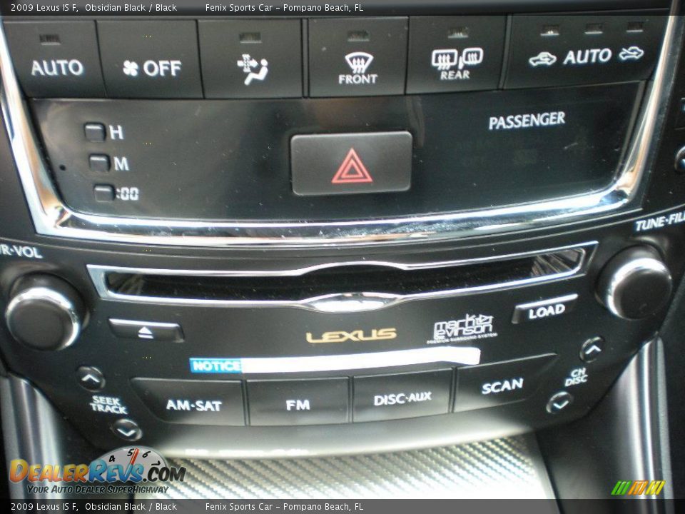 2009 Lexus IS F Obsidian Black / Black Photo #27