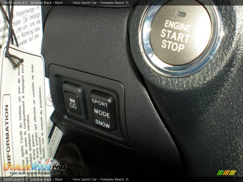 2009 Lexus IS F Obsidian Black / Black Photo #28