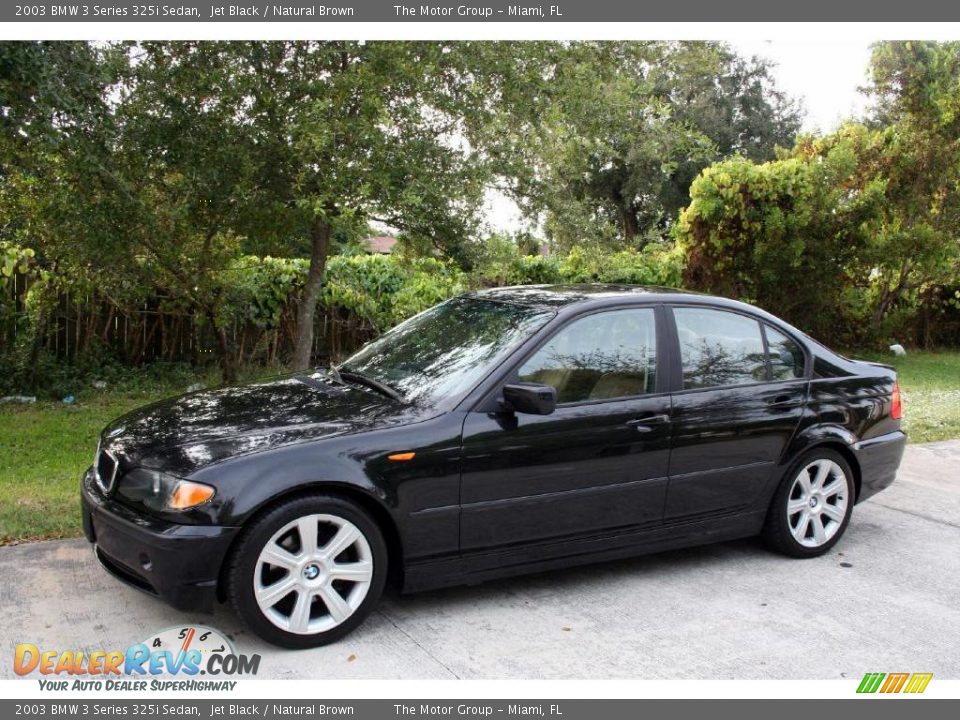 2003 BMW 3 Series 325i Sedan Jet Black / Natural Brown Photo #3