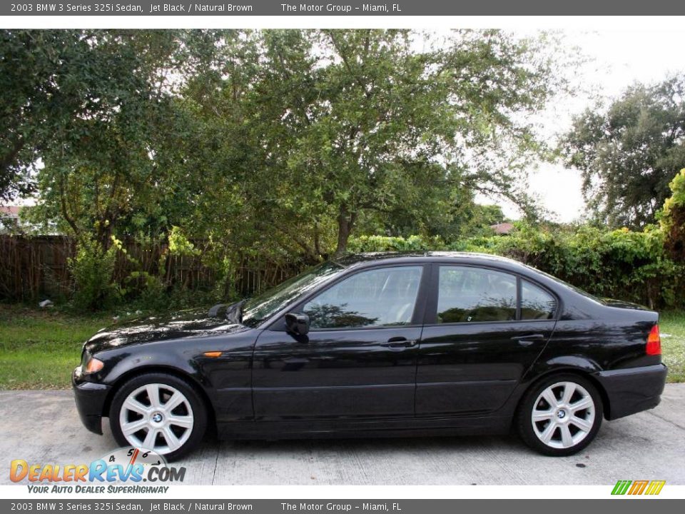 2003 BMW 3 Series 325i Sedan Jet Black / Natural Brown Photo #4