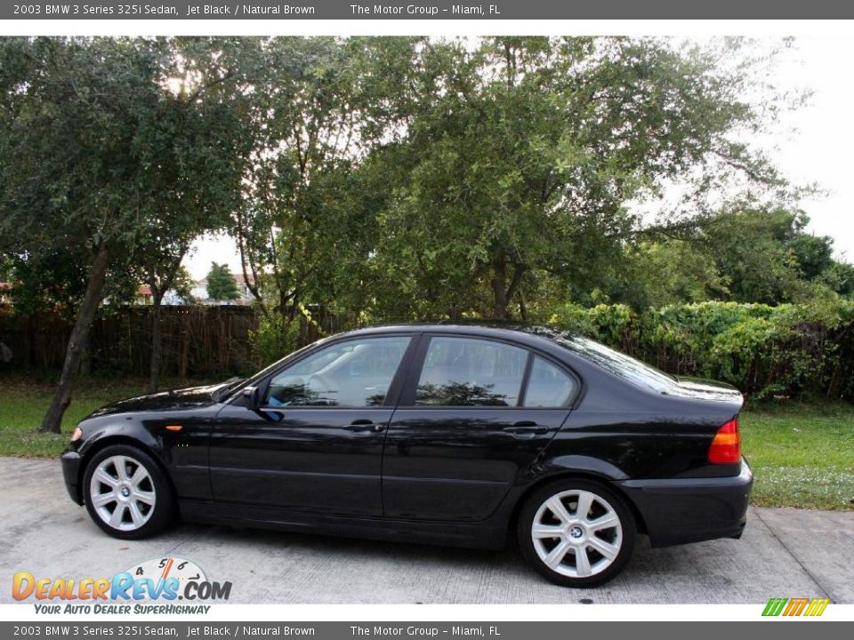 2003 BMW 3 Series 325i Sedan Jet Black / Natural Brown Photo #5