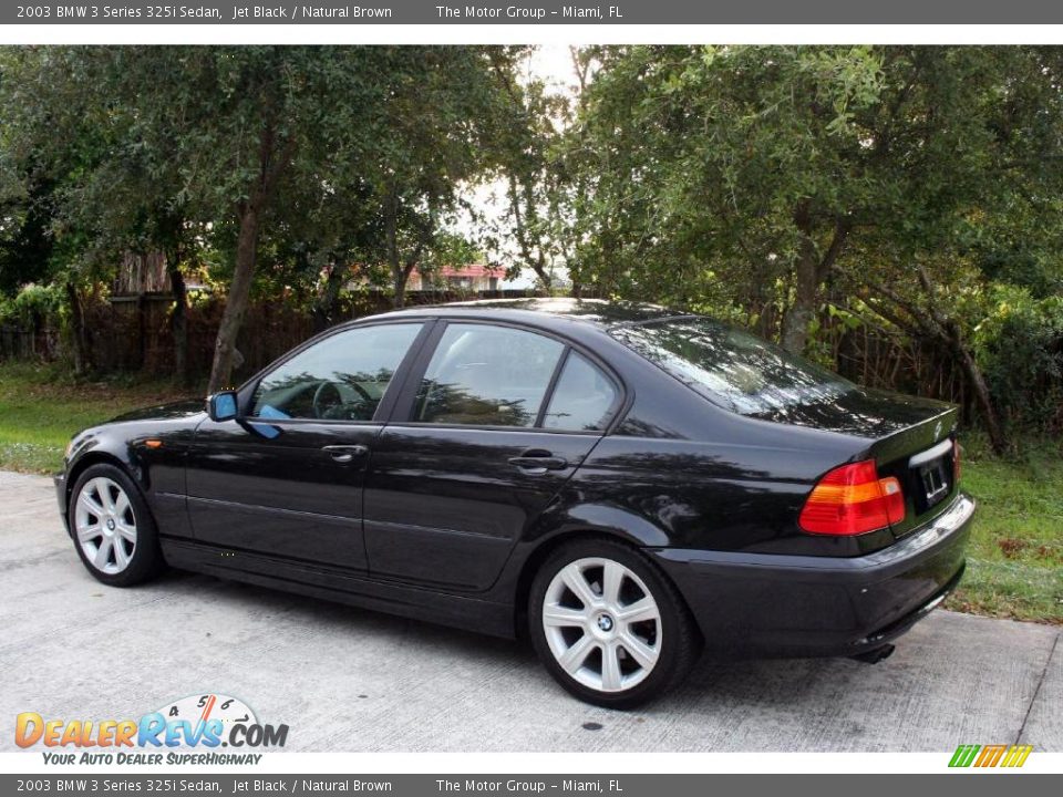 2003 BMW 3 Series 325i Sedan Jet Black / Natural Brown Photo #6