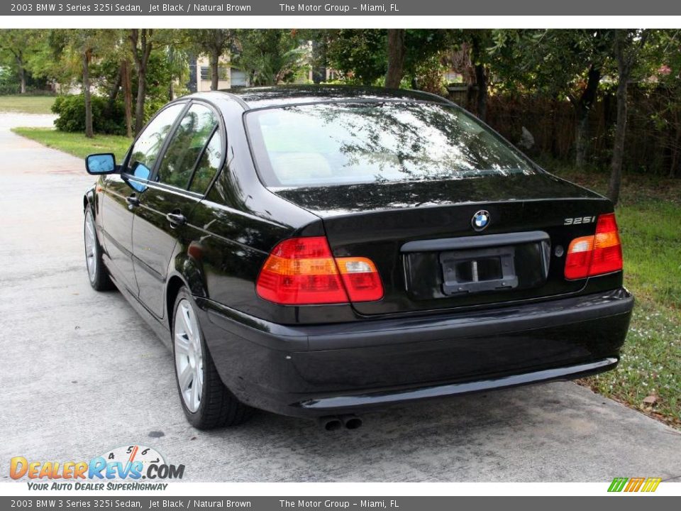 2003 BMW 3 Series 325i Sedan Jet Black / Natural Brown Photo #9