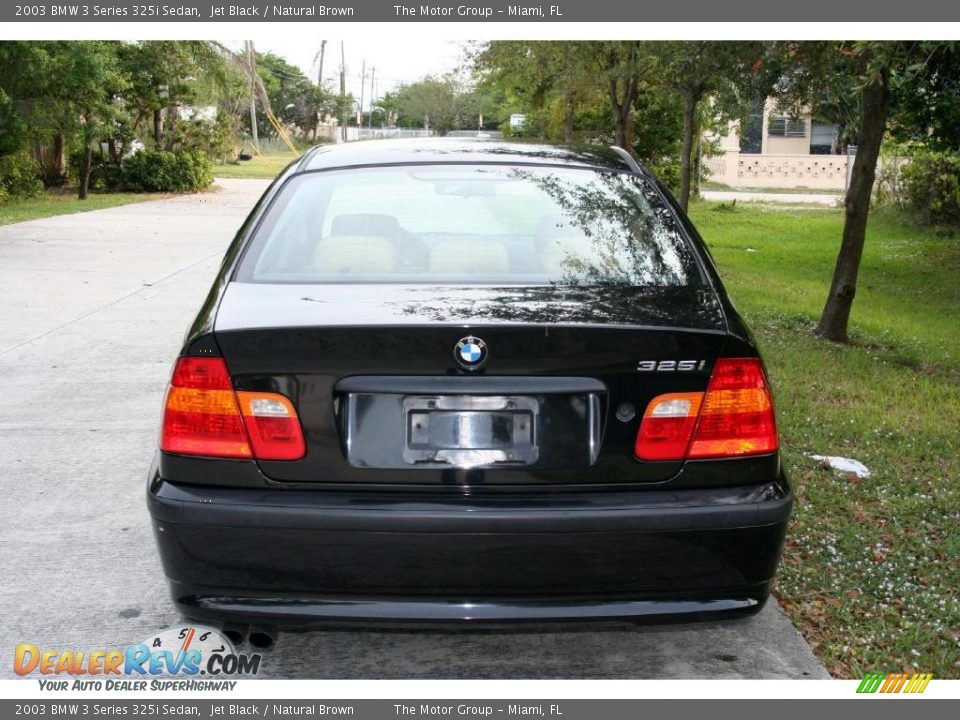 2003 BMW 3 Series 325i Sedan Jet Black / Natural Brown Photo #10