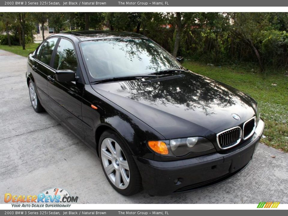2003 BMW 3 Series 325i Sedan Jet Black / Natural Brown Photo #21