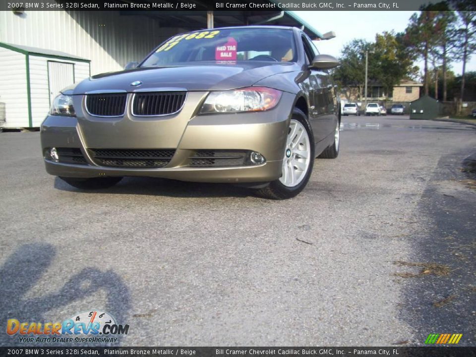 2007 BMW 3 Series 328i Sedan Platinum Bronze Metallic / Beige Photo #2