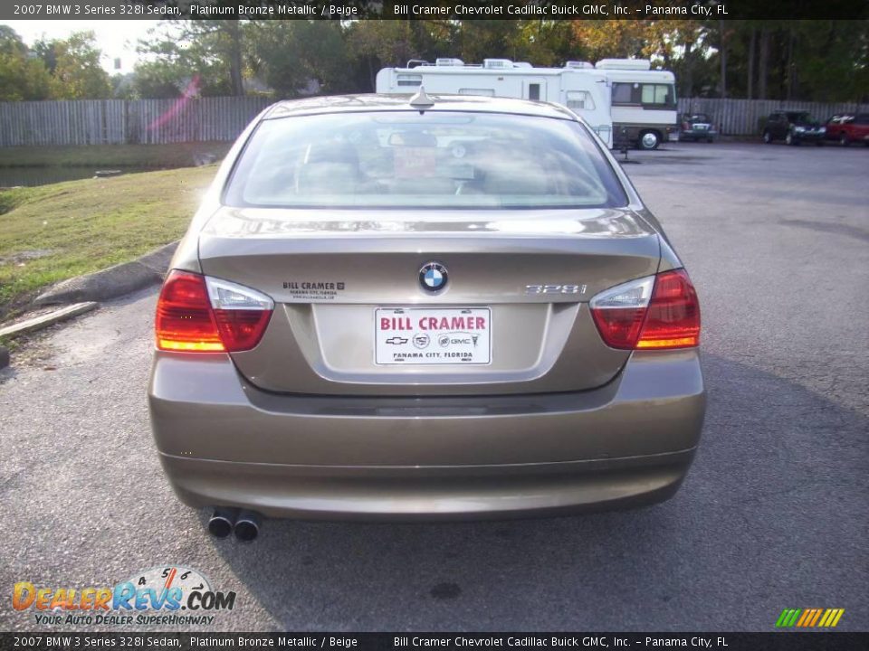 2007 BMW 3 Series 328i Sedan Platinum Bronze Metallic / Beige Photo #3
