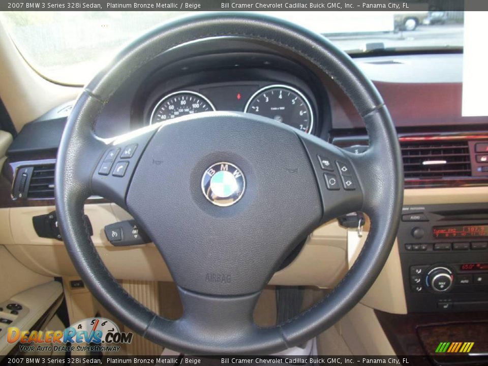 2007 BMW 3 Series 328i Sedan Platinum Bronze Metallic / Beige Photo #7