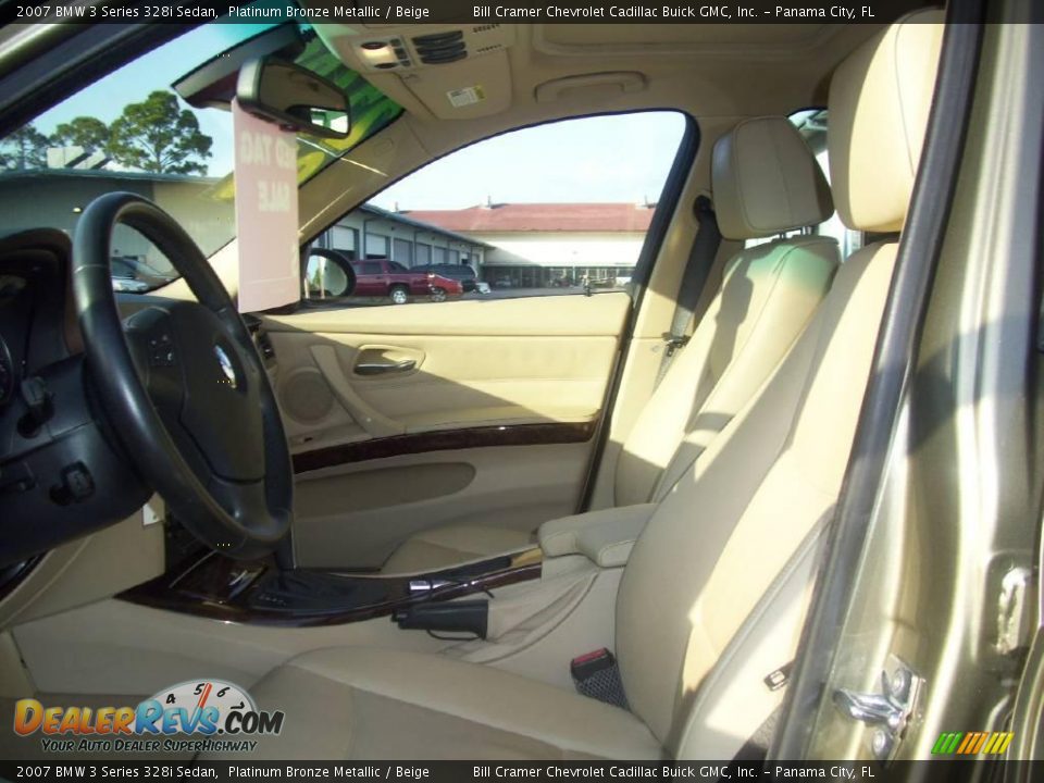 2007 BMW 3 Series 328i Sedan Platinum Bronze Metallic / Beige Photo #8