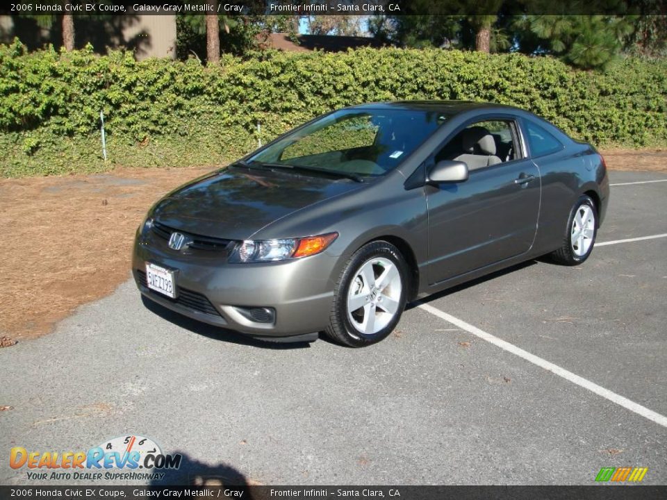 2006 Honda Civic EX Coupe Galaxy Gray Metallic / Gray Photo #1