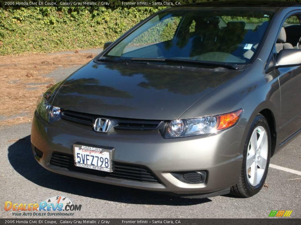 2006 Honda Civic EX Coupe Galaxy Gray Metallic / Gray Photo #2