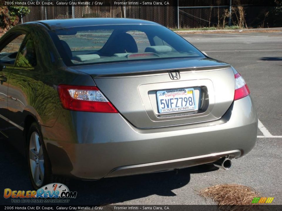 2006 Honda Civic EX Coupe Galaxy Gray Metallic / Gray Photo #6