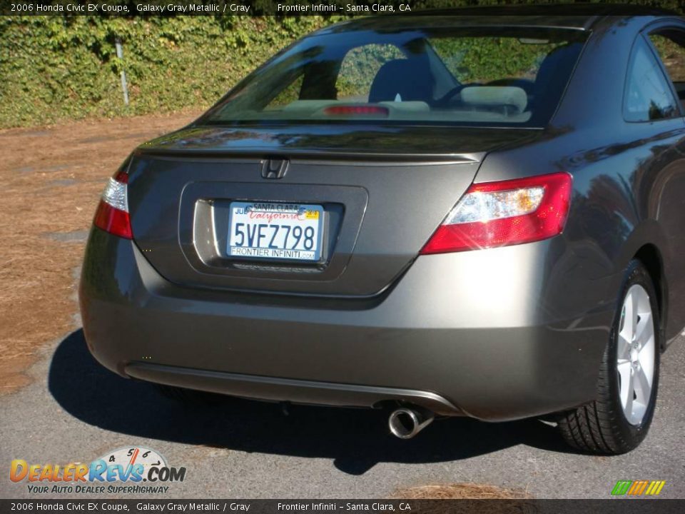 2006 Honda Civic EX Coupe Galaxy Gray Metallic / Gray Photo #7