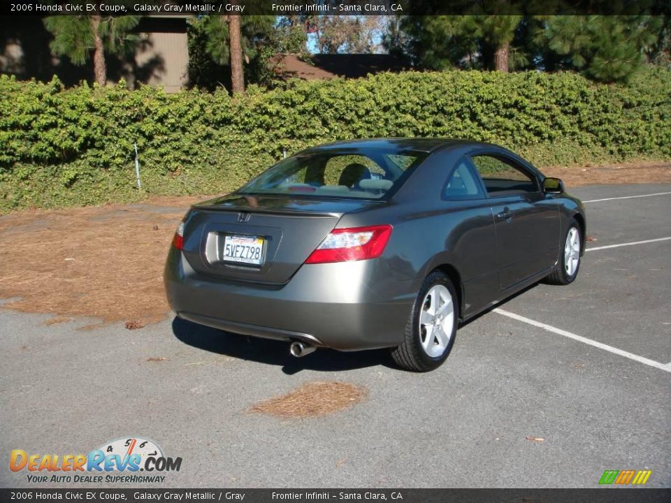 2006 Honda Civic EX Coupe Galaxy Gray Metallic / Gray Photo #8