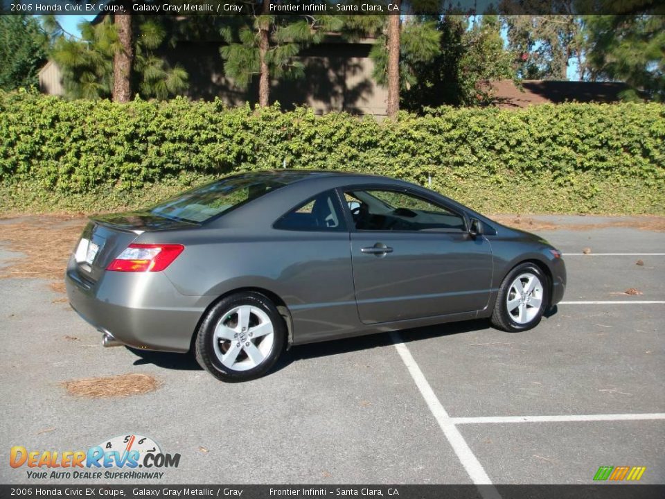 2006 Honda Civic EX Coupe Galaxy Gray Metallic / Gray Photo #9