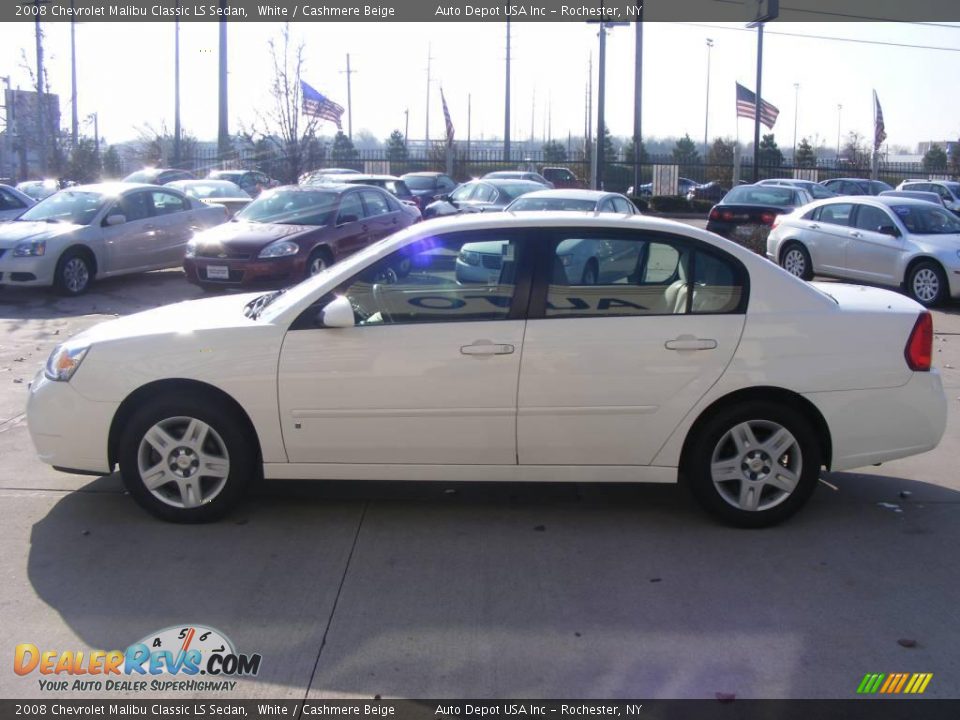 2008 Chevrolet Malibu Classic LS Sedan White / Cashmere Beige Photo #5