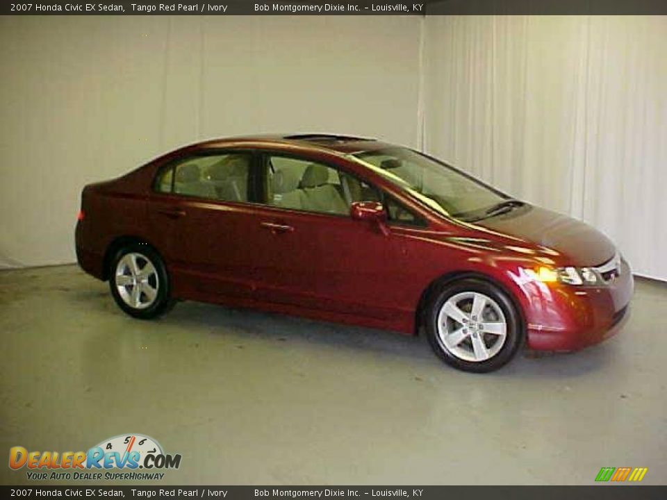 2007 Honda Civic EX Sedan Tango Red Pearl / Ivory Photo #1