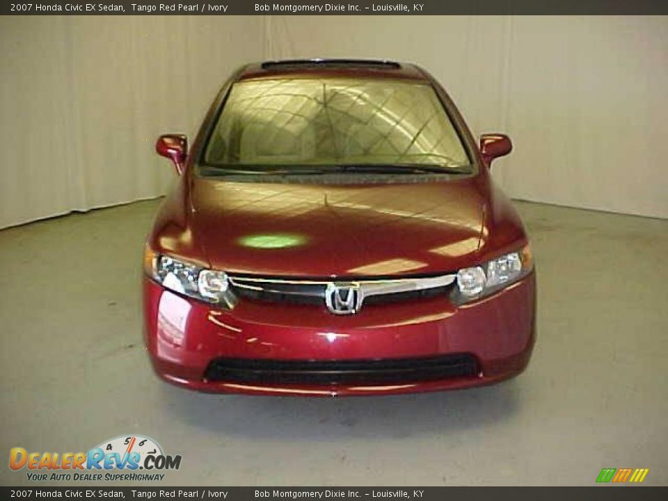 2007 Honda Civic EX Sedan Tango Red Pearl / Ivory Photo #2