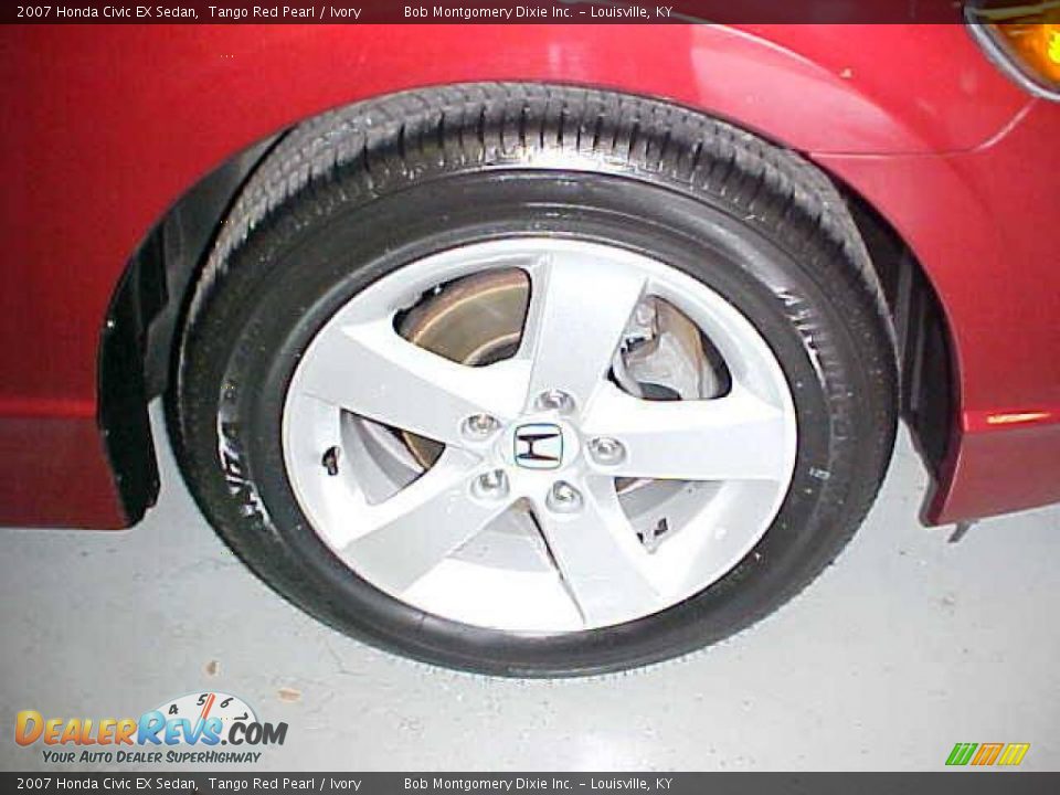 2007 Honda Civic EX Sedan Tango Red Pearl / Ivory Photo #4