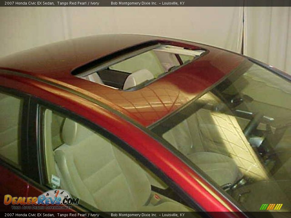 2007 Honda Civic EX Sedan Tango Red Pearl / Ivory Photo #5
