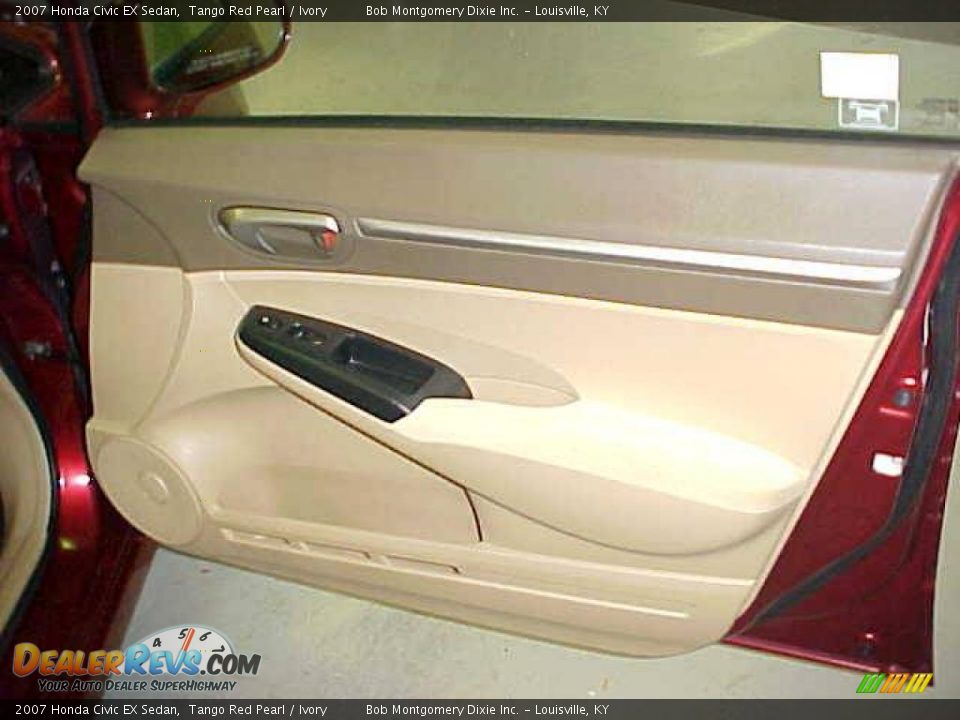 2007 Honda Civic EX Sedan Tango Red Pearl / Ivory Photo #6