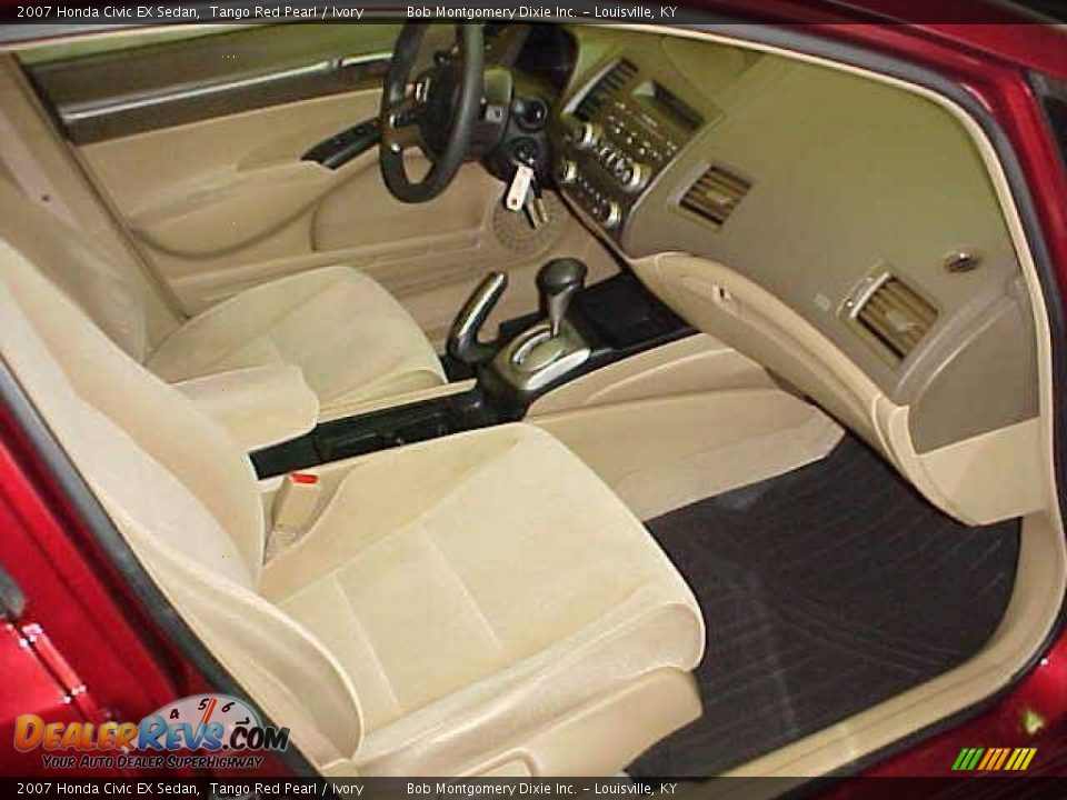2007 Honda Civic EX Sedan Tango Red Pearl / Ivory Photo #7