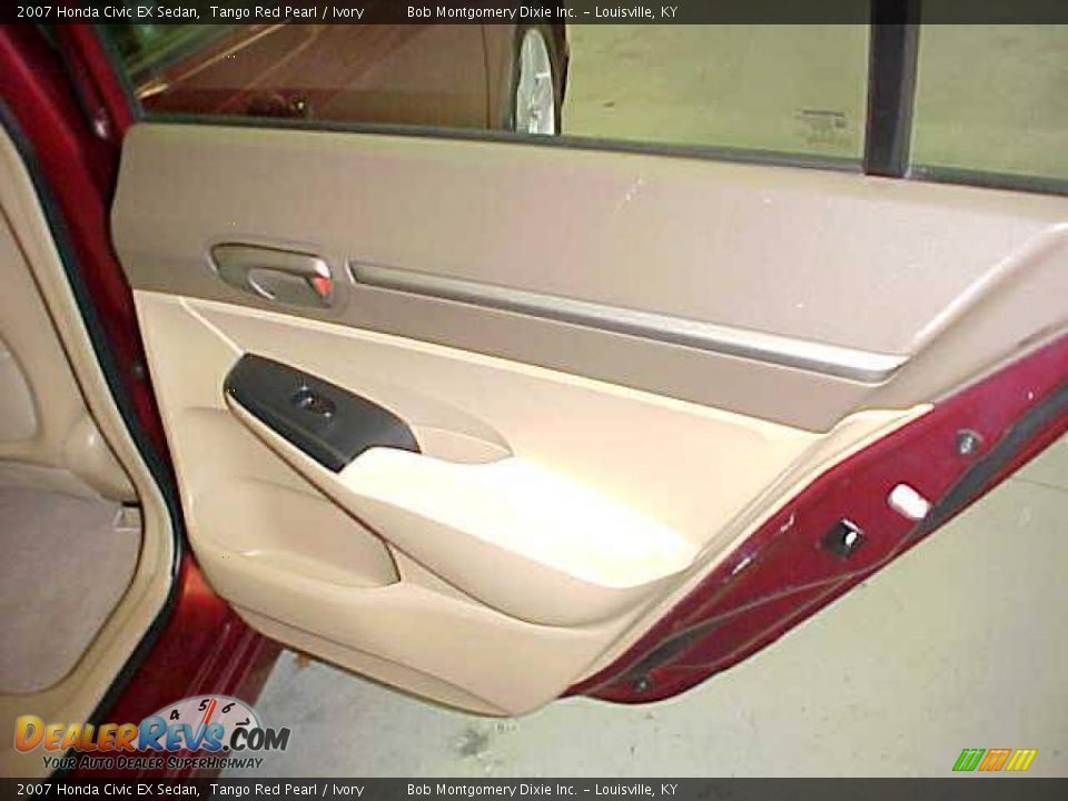 2007 Honda Civic EX Sedan Tango Red Pearl / Ivory Photo #9