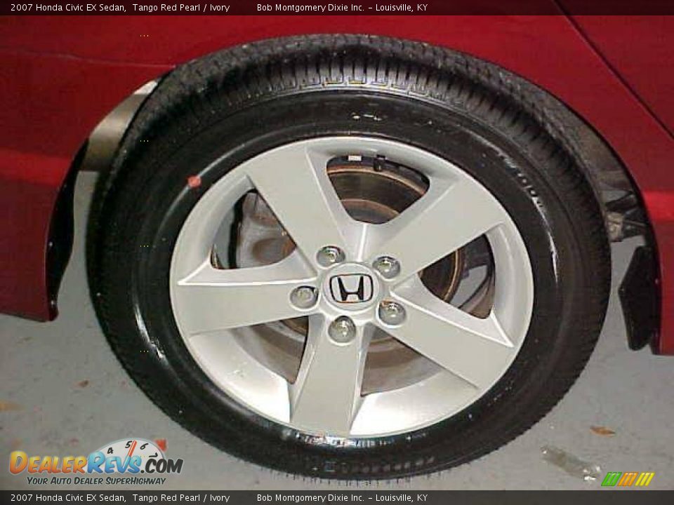 2007 Honda Civic EX Sedan Tango Red Pearl / Ivory Photo #10