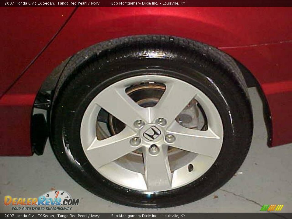 2007 Honda Civic EX Sedan Tango Red Pearl / Ivory Photo #12