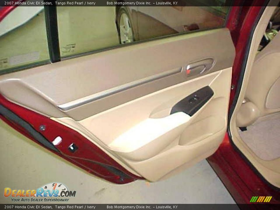 2007 Honda Civic EX Sedan Tango Red Pearl / Ivory Photo #13
