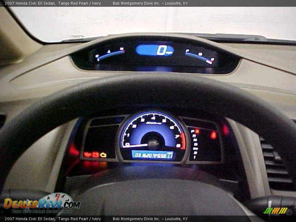 2007 Honda Civic EX Sedan Tango Red Pearl / Ivory Photo #17