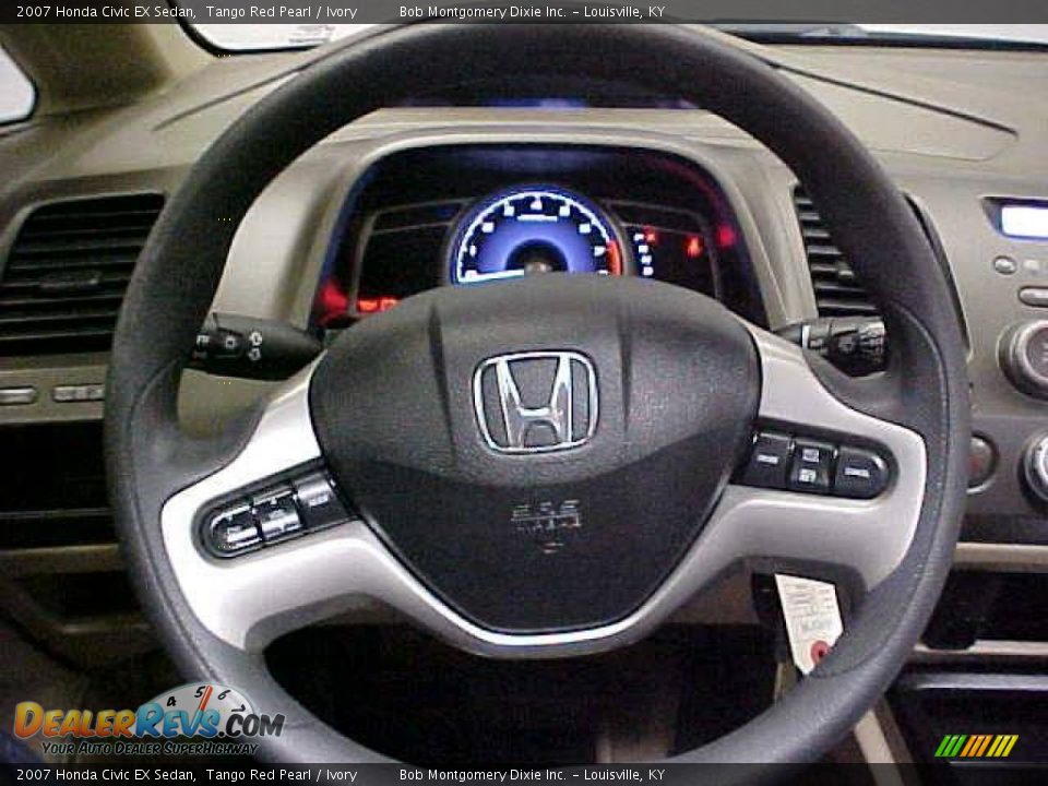 2007 Honda Civic EX Sedan Tango Red Pearl / Ivory Photo #18