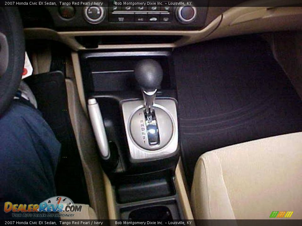 2007 Honda Civic EX Sedan Tango Red Pearl / Ivory Photo #20