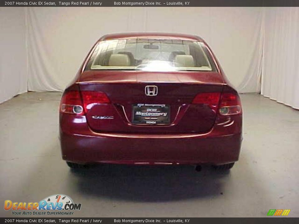 2007 Honda Civic EX Sedan Tango Red Pearl / Ivory Photo #21