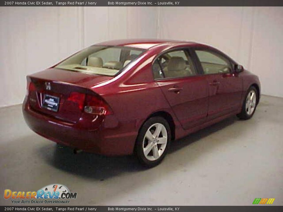2007 Honda Civic EX Sedan Tango Red Pearl / Ivory Photo #22