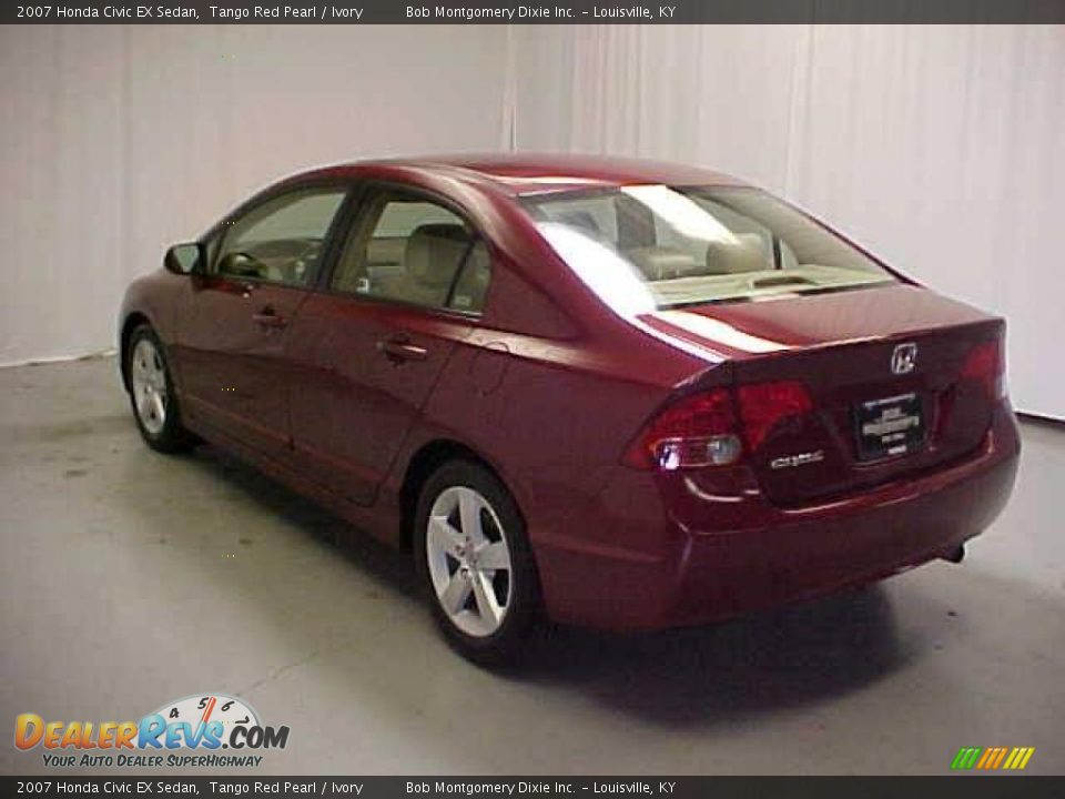 2007 Honda Civic EX Sedan Tango Red Pearl / Ivory Photo #23