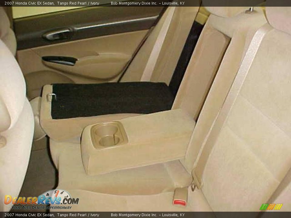 2007 Honda Civic EX Sedan Tango Red Pearl / Ivory Photo #26