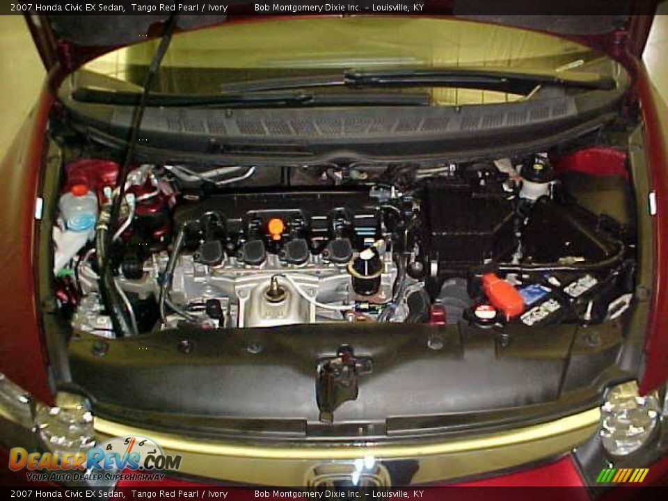 2007 Honda Civic EX Sedan Tango Red Pearl / Ivory Photo #27