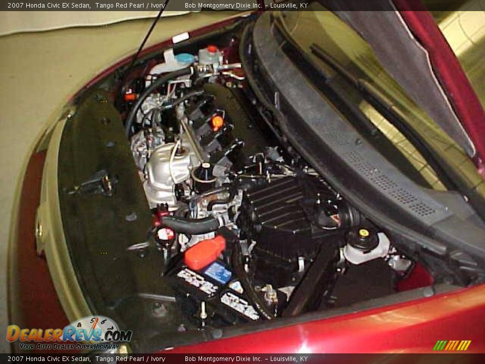 2007 Honda Civic EX Sedan Tango Red Pearl / Ivory Photo #28