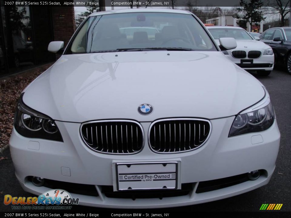 2007 BMW 5 Series 525i Sedan Alpine White / Beige Photo #2