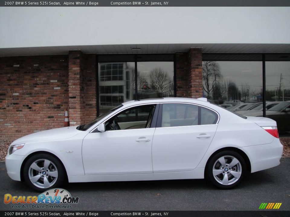 2007 BMW 5 Series 525i Sedan Alpine White / Beige Photo #3