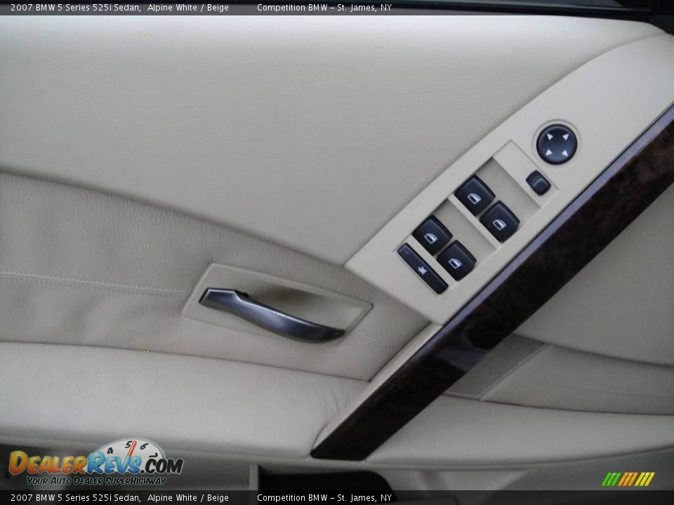 2007 BMW 5 Series 525i Sedan Alpine White / Beige Photo #8
