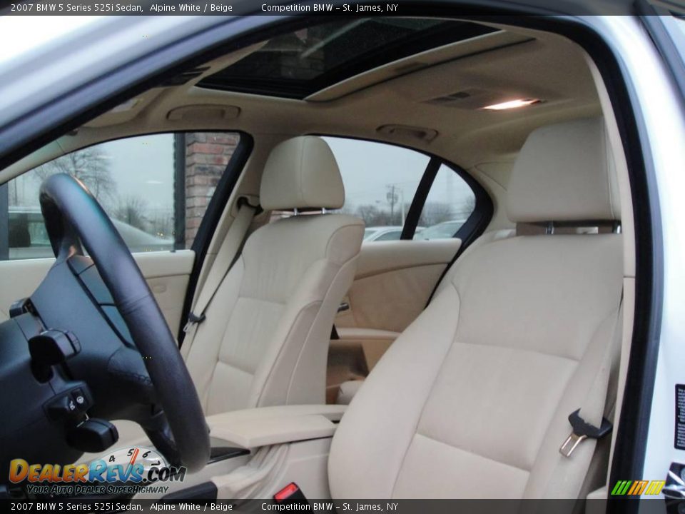 2007 BMW 5 Series 525i Sedan Alpine White / Beige Photo #9