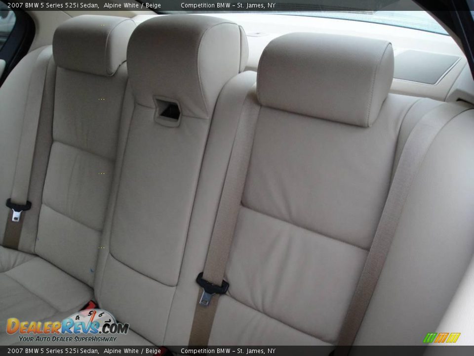 2007 BMW 5 Series 525i Sedan Alpine White / Beige Photo #14