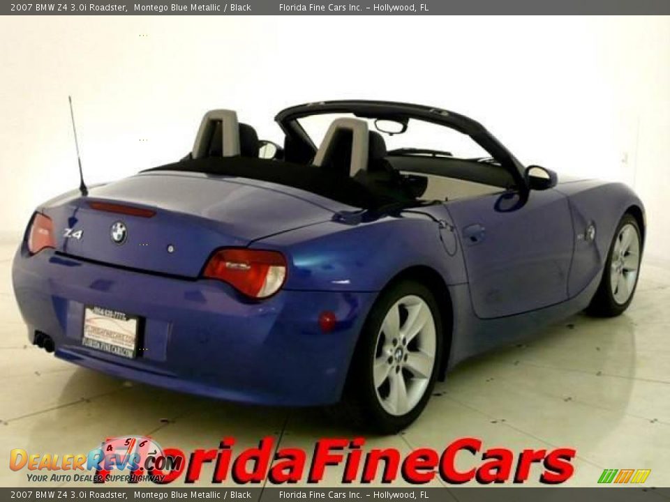 2007 BMW Z4 3.0i Roadster Montego Blue Metallic / Black Photo #2