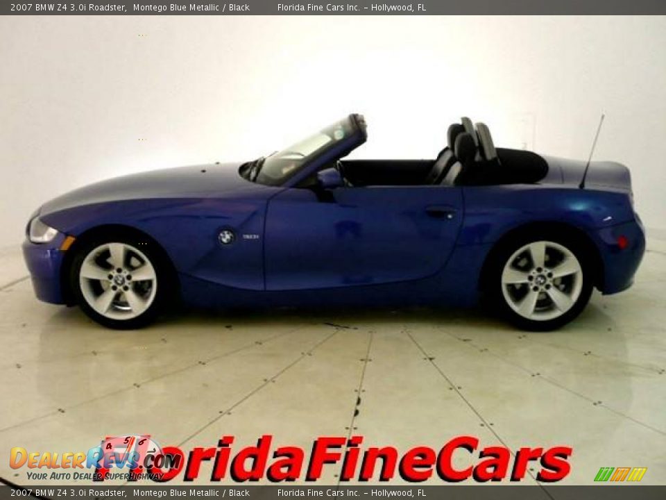 2007 BMW Z4 3.0i Roadster Montego Blue Metallic / Black Photo #3