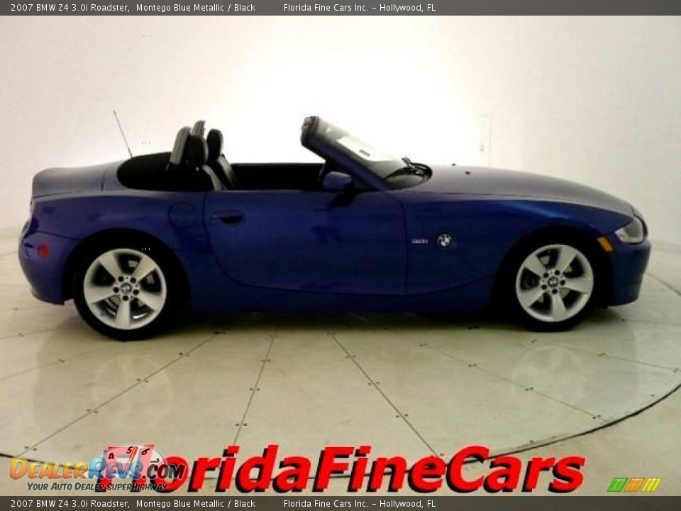 2007 BMW Z4 3.0i Roadster Montego Blue Metallic / Black Photo #4