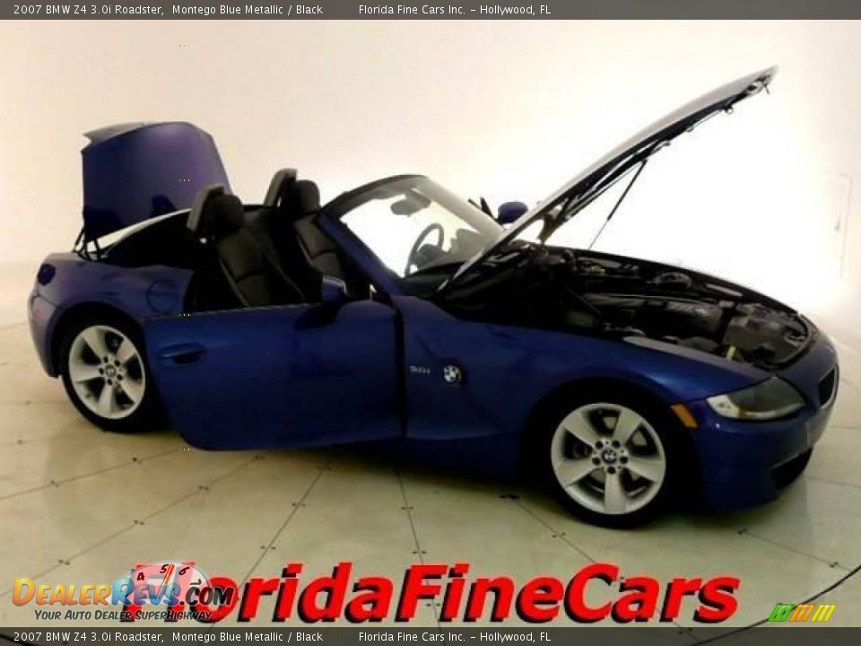 2007 BMW Z4 3.0i Roadster Montego Blue Metallic / Black Photo #7